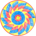 Mandala vellen 28 x 28 cm, 36 stuks