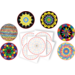 Mandala vellen 28 x 28 cm, 36 stuks