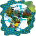 Designpapier planeet aarde 21,6 x 14 cm, 144 vel
