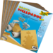 Ribbelkarton fijne golf 25 x 35 cm goud/zilver, 10 vel