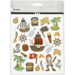 Stickers Piraten no.2 15 x 16,5, per 8 st