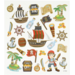 Stickers Piraten no.2 15 x 16,5, per 8 st