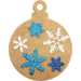 Houten kerstboomversiering +/-14 cm, 50 stuks