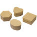 Papier mache doosjes, 12 stuks