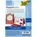 Wenskaart dubbel rood, 5 stuks