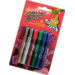 Glitter lijmpen, 6 kleuren metallic 9,5 ml