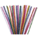 Chenilledraad 30,5 cm x 6 mm glitter assorti, 100 stuks