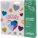 Foamstickers glitter hartjes assorti, 200 stuks
