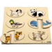 Rolf Puzzels - Reliëfpuzzel maak een geheel - dieren passen - 12 stukjes
