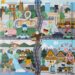 Rolf Puzzels - Puzzelserie landen, 4 stuks