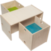 Rolf More - Bank Kuben kleuteruitvoering naturel 72 x 36 x 36 cm gemonteerd