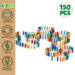 BiOBUDDi Domino 150, mix van 6 kleuren, inclusief 10 figuren