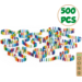 BiOBUDDi Domino 500 mix van 6 kleuren, inclusief 10 figuren
