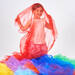 Regenboog organza stof