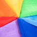 Regenboog organza stof