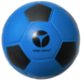 Voetbal | PU superzachte voetbal Ø 15 cm, hoge stuit, zwart/blauw