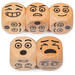 Dobbelstenen emoties, set van 5 stuks