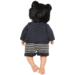 Pop meisje Aziatisch met haar en kleding, 40 cm, Les Pluminis