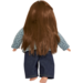Pop zacht Europees met haar en kleding, 45 cm, Les Pluminis