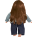 Pop zacht Europees met haar en kleding, 45 cm, Les Pluminis