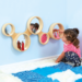 Houten Nieuwsgierigheid Spiegel