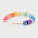 Rijgfiguren, regenboog,van hout