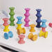 Klosjes, regenboog, van hout