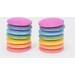 Schijven, regenboog, van hout