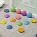 Schijven, regenboog, van hout
