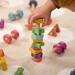 Moeren en bouten, regenboog, van hout