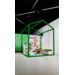 Huisje van balken 6x6 cm, hout 2x2x2 m, dakhoogte 2,5 m