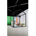 Huisje van balken 6x6 cm, hout 2x2x2 m, dakhoogte 2,5 m