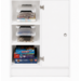 Kast 180 graden onder, 100x90x50 cm (lxbxh)| wit, op plint, deuren wit/Ahorn