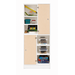 Kast 180 graden onder, 100x90x50 cm (lxbxh)| wit, op plint, deuren wit/Ahorn
