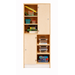 Kast 180 graden onder, 100x90x50 cm (lxbxh) | Ahorn, op plint, deuren wit/Ahorn