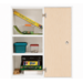 Kast 180 graden boven, 90x90x50 cm (lxbxh)| wit, deuren wit/Ahorn