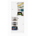 Kast 180 graden boven, 90x90x50 cm (lxbxh)| wit, deuren wit/Ahorn