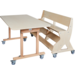 Zitbank Flex 150 cm HPL toplaag ahorn