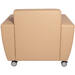 Fauteuil Rolo, geremde wielen, stof 7x 32M1709 classic java