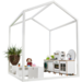 Huisje van balken 6x6 cm dik, metaal 2x2x2 m, dakhoogte 2,5 m RAL 9010