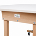 Tafel Flex 150x60 cm HPL wit, rechte poten beuken