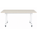 Tafel Flex 210 x 80 cm hpl ahorn blad, rechte poten wit gebeitst