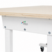 Tafel Flex 150 x 80 cm hpl ahorn, rechte poten wit gebeitst