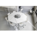 Tafel Flexi 90, 80 x 80 x 110 cm volkern met 1 zwenkwiel, 75 cm hoog