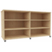 Kast 540-serie Ahorn verrijdbaar met 4 legplanken