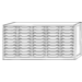Kast 380 serie wit, 4 tussenpnl., en 50 laden 7 cm
