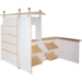 Klax speelwand supermarkt met rek en legplanken, wit gebeitst, (inclusief montage)