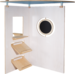 Speelwand Klax garderobe met spiegel, wit gebeitst (inclusief montage)