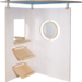 Speelwand Klax garderobe met spiegel, wit gebeitst (inclusief montage)