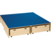 Podiumelement XXL Ahorn,160 x160 x 35 cm, voor 3 rolbakken, bekleed